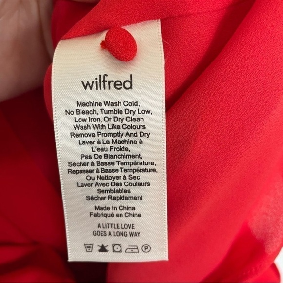 Aritzia Wilfred Effet Mini Dress Red Goji Berry Size XS - Picture 6 of 8